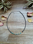 Sterling Silver Pearl Choker with Extra Turquoise & Spiny Oyster