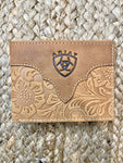 Brown Tooled Bi-Fold Wallet