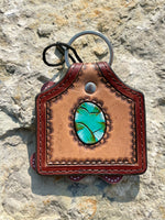 Western Leather Keychain