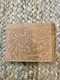 Brown Tooled Bi-Fold Wallet