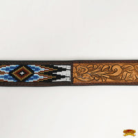 HILASON Western Genuine Leather Belt for Men Women Cowboy Cowgirl Handmade Unisex Full Grain Heavy Duty Tooled Beaded Belt