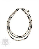 Multi-color and silver beaded necklace