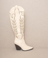 SALE The Out West Tall Cowboy Boot in Cream