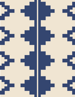 PRESIDIO NAVY + CREAM 100% COTTON -- 54"x74" Oversized Throw Blanket