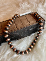 Bronze Faux Navajo Pearl Necklace