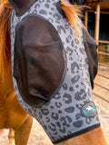 Black Leopard Fly Mask - Dixies Western Wear 