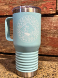 Breakaway Roper 20 oz coffee mug White Outline