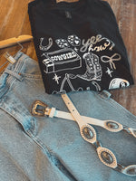 The Talia Western Concho Belt in White