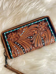 Tooled Turquoise Wallet