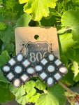 Diamond shape stone earrings