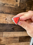 Ring - Size 8  -Red Spiny & Sterling Silver
