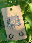 Western horseshoe theme post earrings set