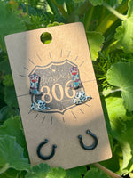 Western horseshoe theme post earrings set