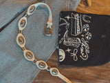 The Talia Western Concho Belt in White