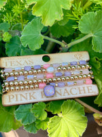 Faceted rectangle crystal beaded bracelet with Austrian crystal