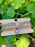 Faceted rectangle crystal beaded bracelet with Austrian crystal