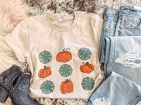 Pumpkin + Turquoise - Graphic Top
