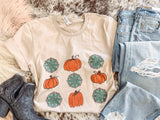 Pumpkin + Turquoise - Graphic Top