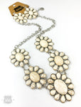 Stone flower necklace set