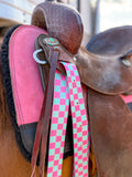 Checks Out (Pink/Turquoise) Cinch Strap Set - Dixies Western Wear 