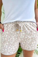 Neutral Floral Everyday Shorts