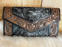 Tooled Cowhide Wallet