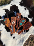 Tooled Leather Hairbrush