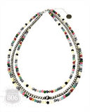 Multi-color and silver beaded necklace