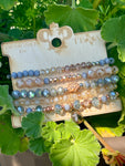 Austrian crystal bead bracelet stack