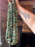 34-Inch Natural Shell & Turquoise Nugget Necklace