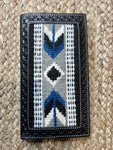 Black Woven Tooled Rodeo Wallet