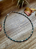 14.5-Inch Turquoise Rondelle & Sterling Torpedo Bead Choker