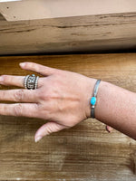 Cuff Bracelet - Golden hill Turquoise & Sterling Silver