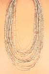 Layered Ivory Seed Bead Necklace