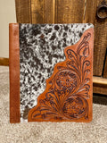 Brown Tooled Hide Leather Planner