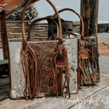 Jesse Conceal Carry Cowhide and Tooled Leather Tote Purse