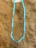 Turquoise Gold Layered Necklace