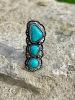 Tres Stone Adjustable Ring