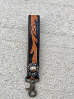 Tooled Leather Keychain