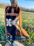 Black Aztec Boot Bag