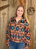 Texas Ranch Rodeo Brown Pullover