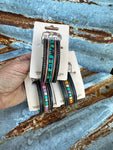 Beaded Turquoise Tooled Cuff