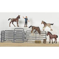Bigtime Barnyard Assorted Foal Set With Panels Toy