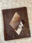 Brown Tooled Cowhide Planner