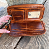 Laney Tooled Leather Wallet Wristlet - Dixies Western Wear 