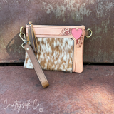 Wild at Heart Cowhide Purse Crossbody with Wristlet - Dixies Western Wear 