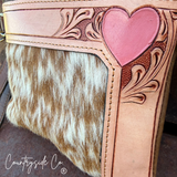 Wild at Heart Cowhide Purse Crossbody with Wristlet - Dixies Western Wear 