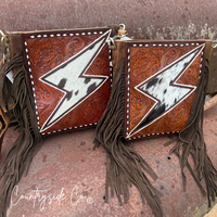 Bronco Tooled Leather Bolt Purse by Countryside Co.