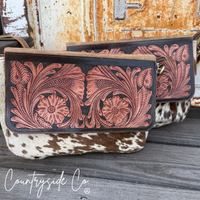 Del Rio Cowhide Tooled Leather Purse by Countryside Co.