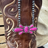 Navajo Bead Squash Flower Necklace